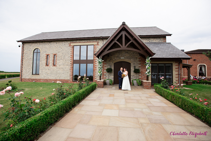 Couple portraits in the grounds of Burntwood Court hotel Barnsley wedding photographer