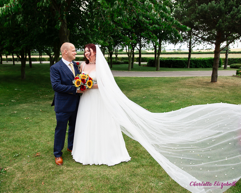 Couple portraits in the grounds of Burntwood Court hotel Barnsley wedding photographer