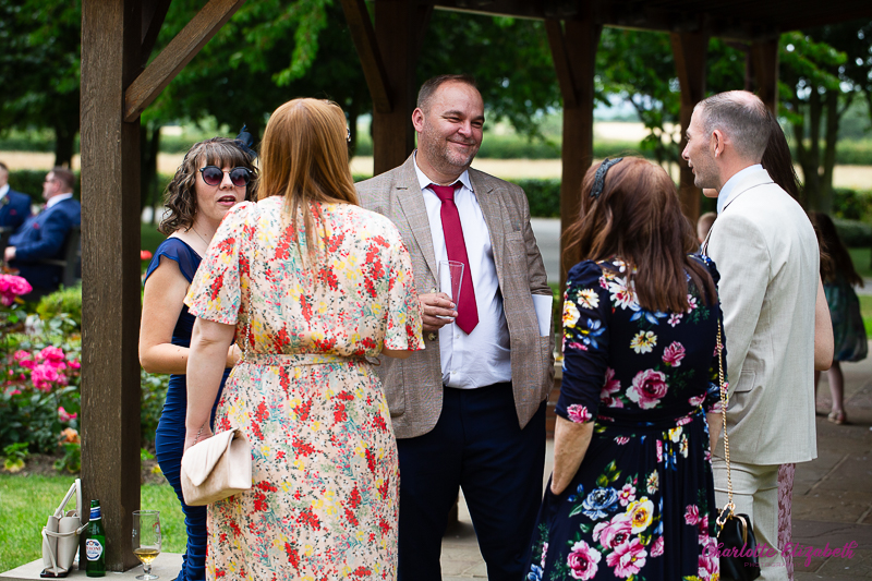 Wedding guests at Burntwood Court hotel Barnsley wedding photographer