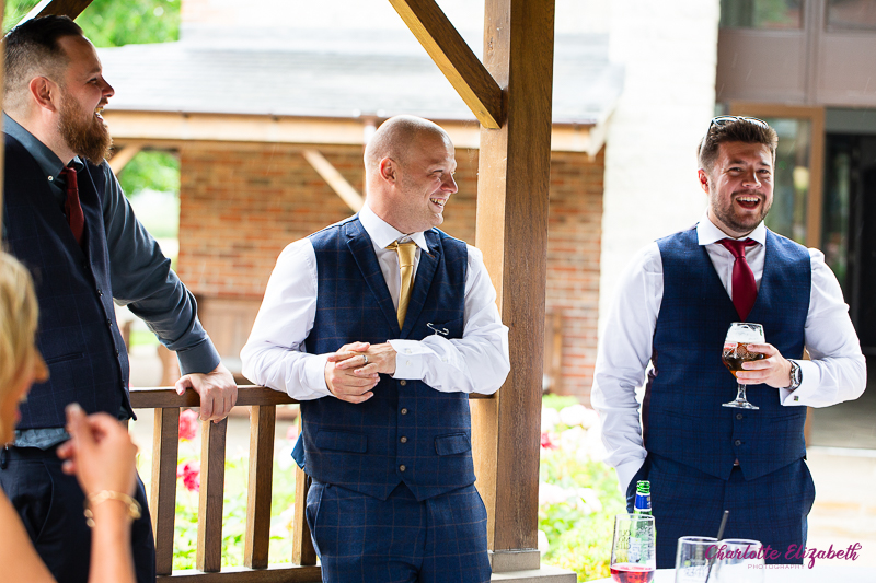 Wedding guests at Burntwood Court hotel Barnsley wedding photographer