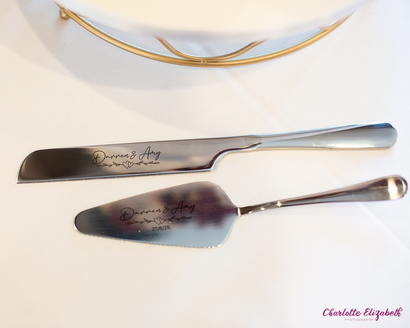 Wedding reception room details at Burntwood Court Hotel wedding by Barnsley wedding photographer