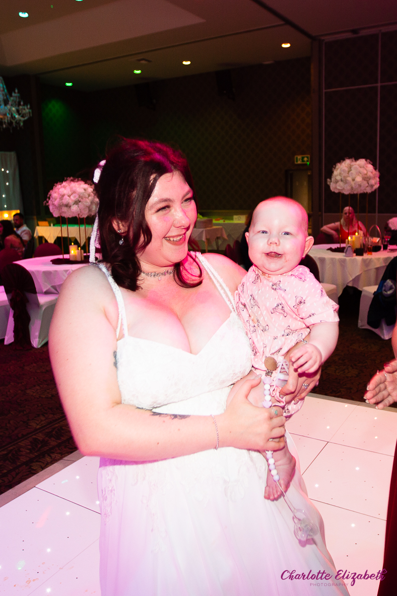 Wedding dancefloor at Burntwood Court hotel Barnsley wedding photographer