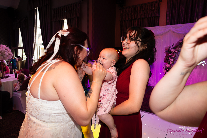Wedding dancefloor at Burntwood Court hotel Barnsley wedding photographer