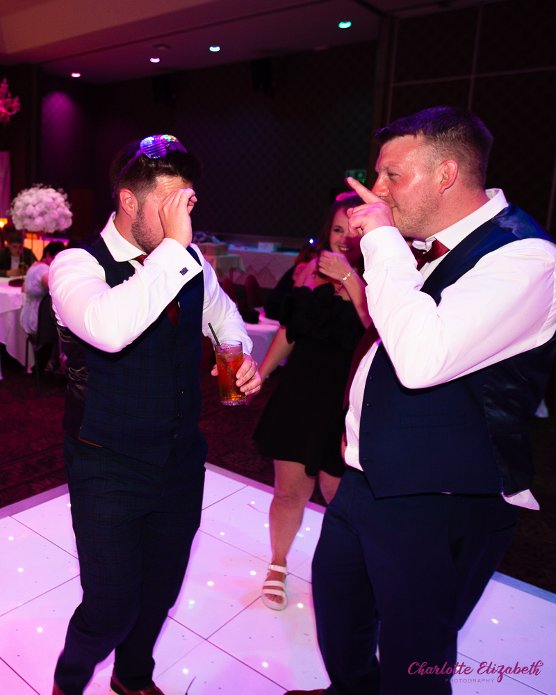 Wedding dancefloor at Burntwood Court hotel Barnsley wedding photographer