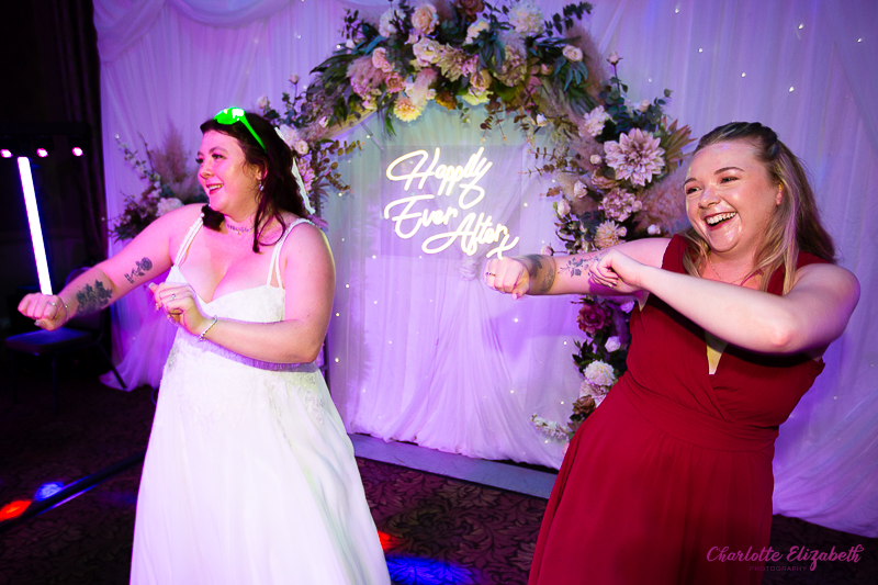Wedding dancefloor at Burntwood Court hotel Barnsley wedding photographer