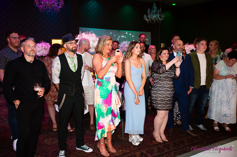 Wedding dancefloor at Burntwood Court hotel Barnsley wedding photographer