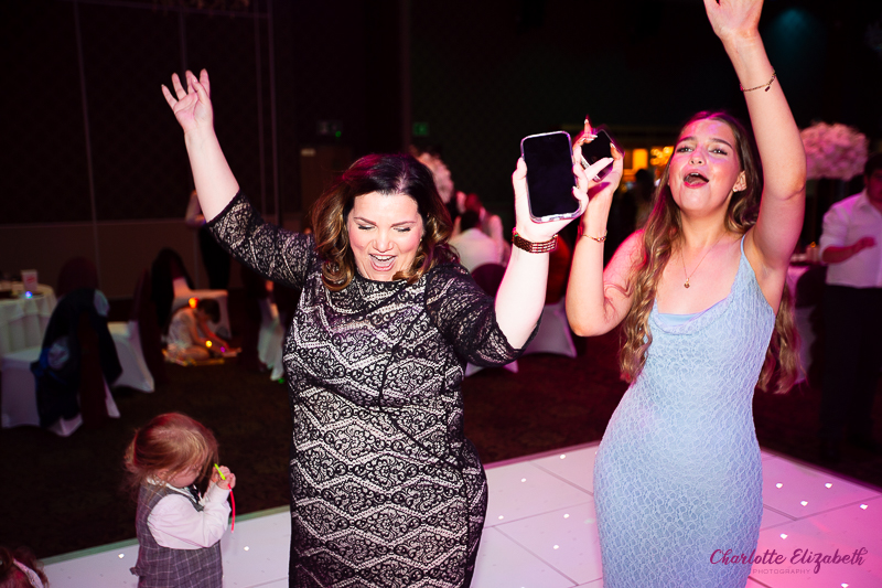 Wedding dancefloor at Burntwood Court hotel Barnsley wedding photographer