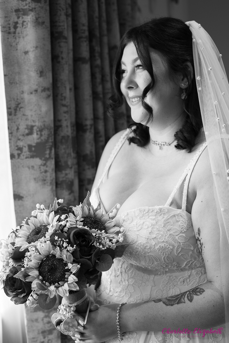 Bridal preparations at Burntwood court hotel by unobtrusive wedding photographer in Barnsley