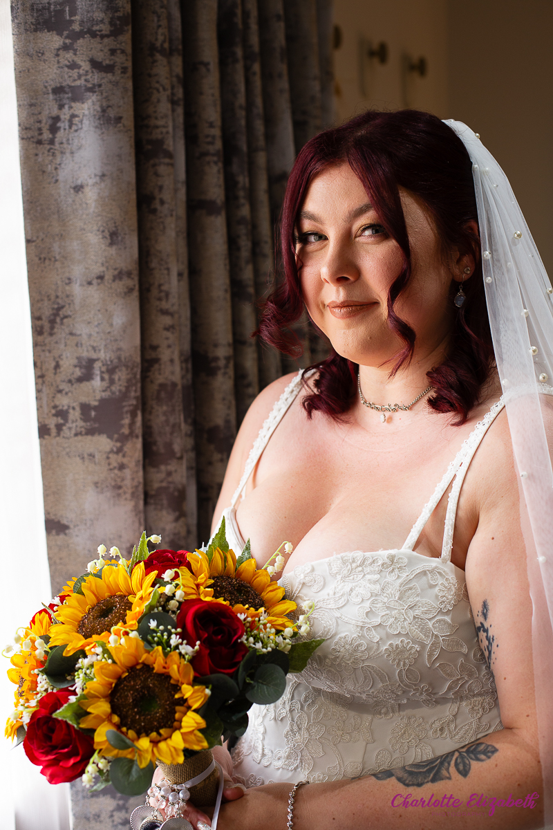 Bridal preparations at Burntwood court hotel by unobtrusive wedding photographer in Barnsley