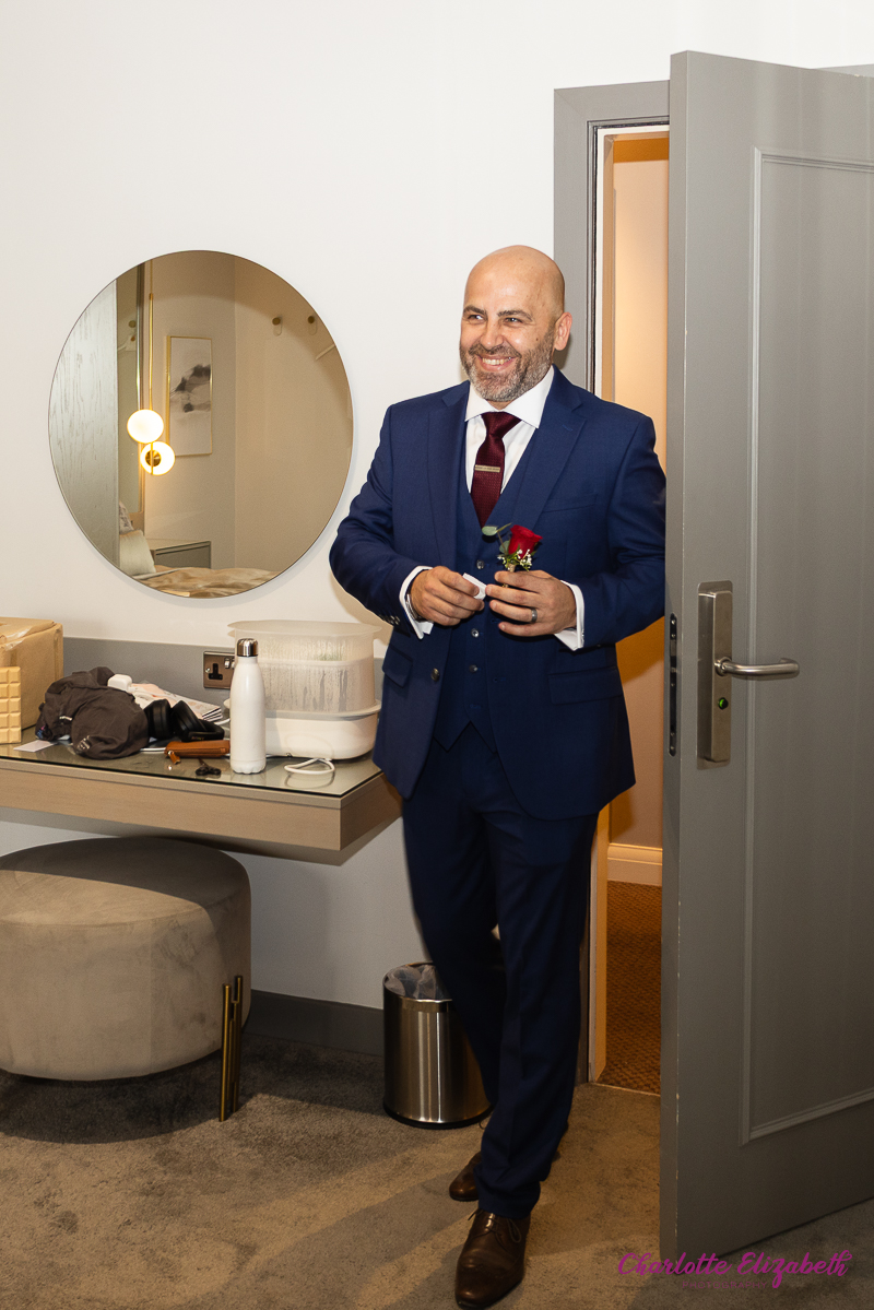 Bridal preparations at Burntwood court hotel by unobtrusive wedding photographer in Barnsley