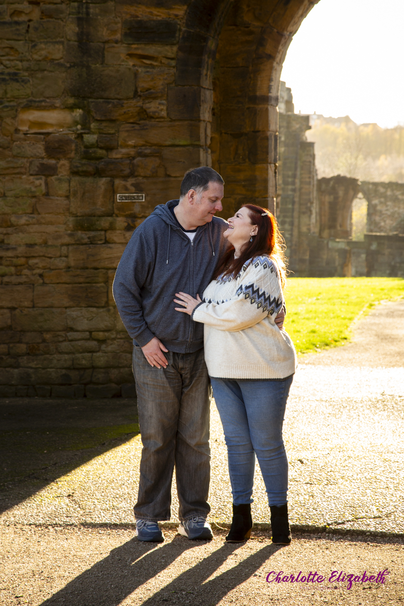 Pre-wedding session at Monk Bretton Priory Barnsley by Charlotte Elizabeth Photography