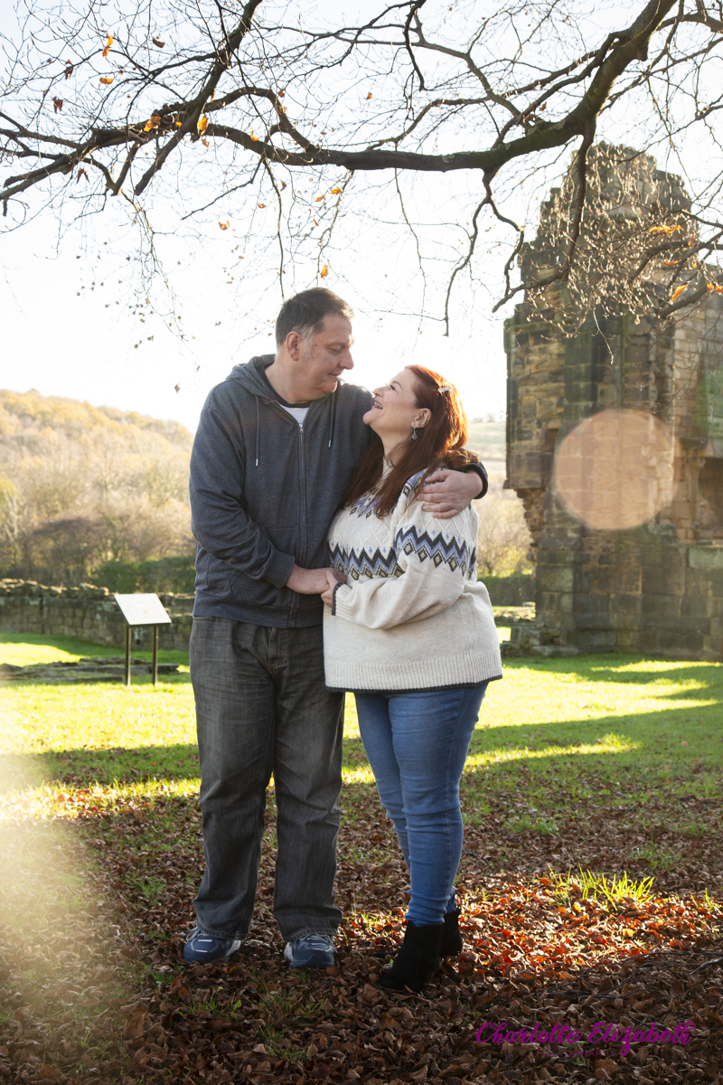 Pre-wedding session at Monk Bretton Priory Barnsley by Charlotte Elizabeth Photography