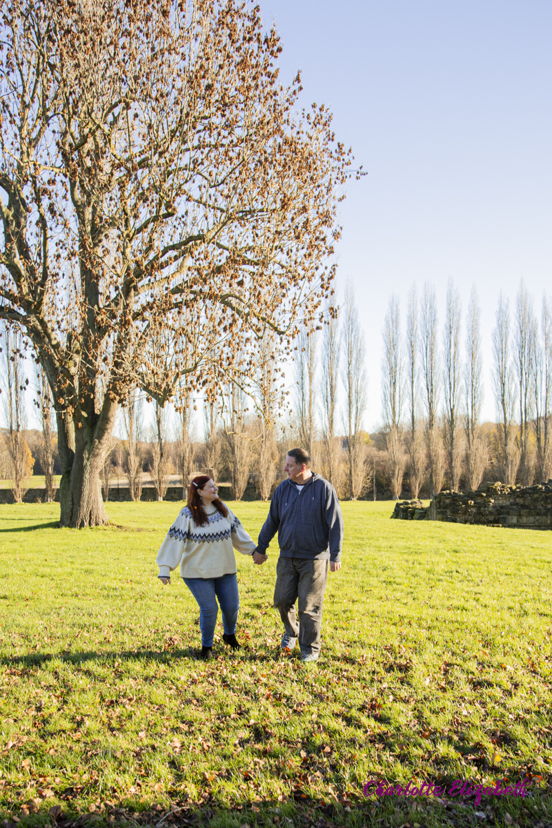 Pre-wedding session at Monk Bretton Priory Barnsley by Charlotte Elizabeth Photography