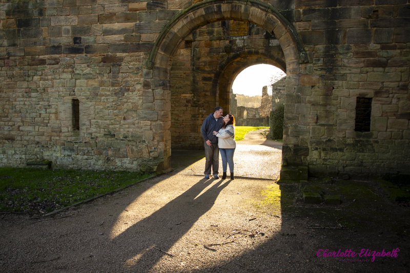 Pre-wedding session at Monk Bretton Priory Barnsley by Charlotte Elizabeth Photography