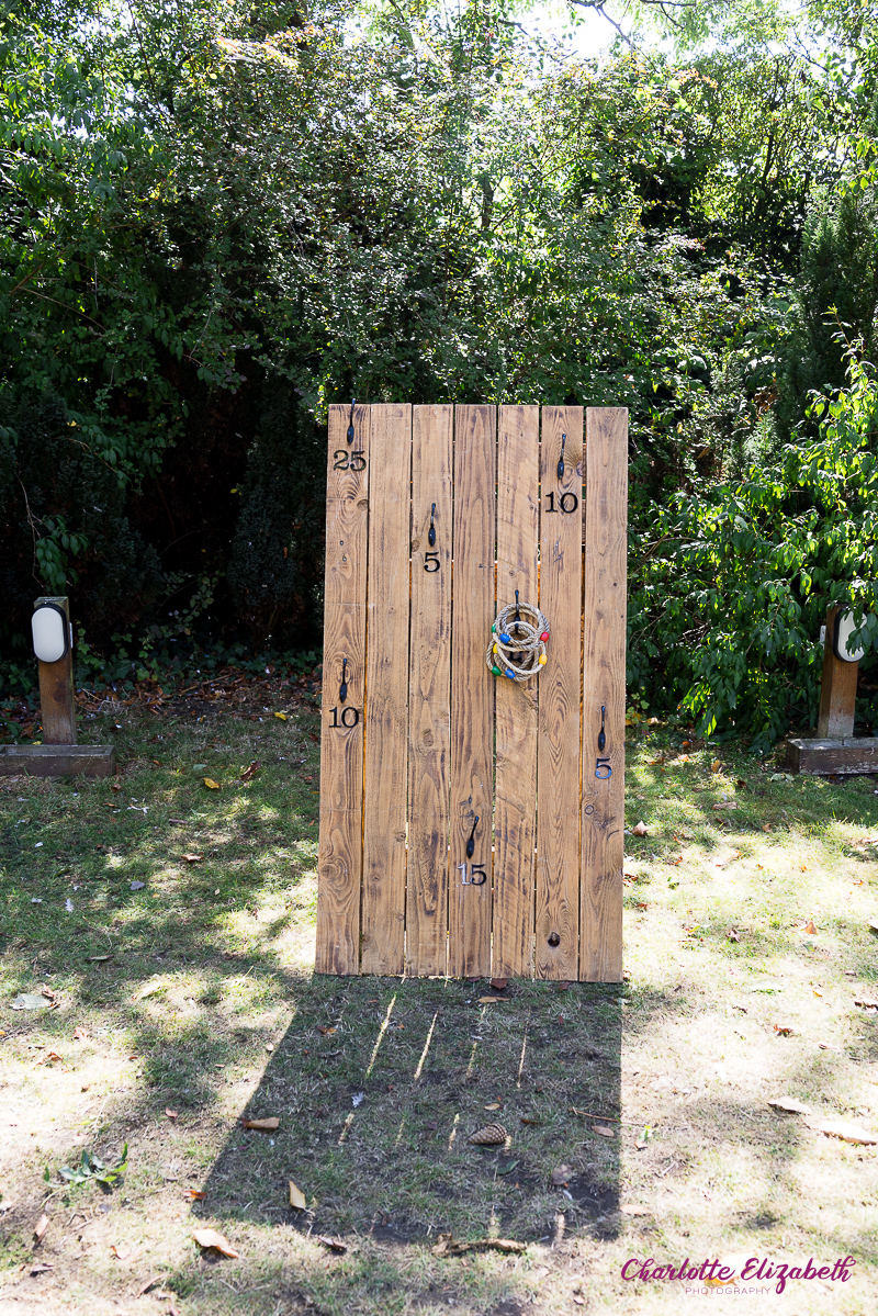 Garden games at Mosbrough Hall summer wedding