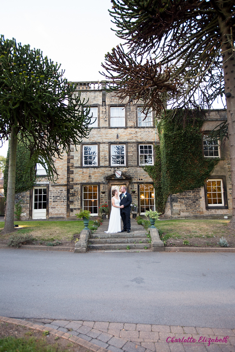 Bride and Gorom at Mosbrough Hall summer wedding reception