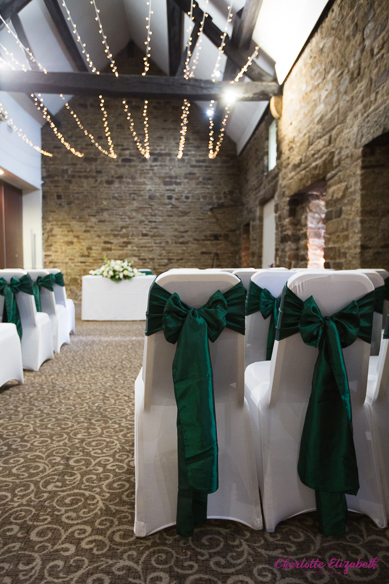 Rustic wedding ceremony room at Mosborough Hall Hotel Sheffield Wedding