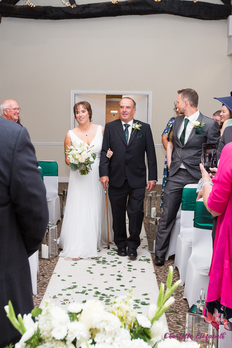 The wedding ceremony at Mosborough Hall Sheffield wedding photographer