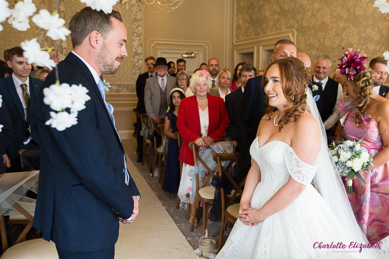 The wedding ceremony at Owston Hall wedding photographer