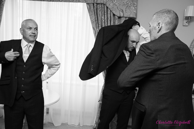 Groom preparations at Owston Hall Hotel