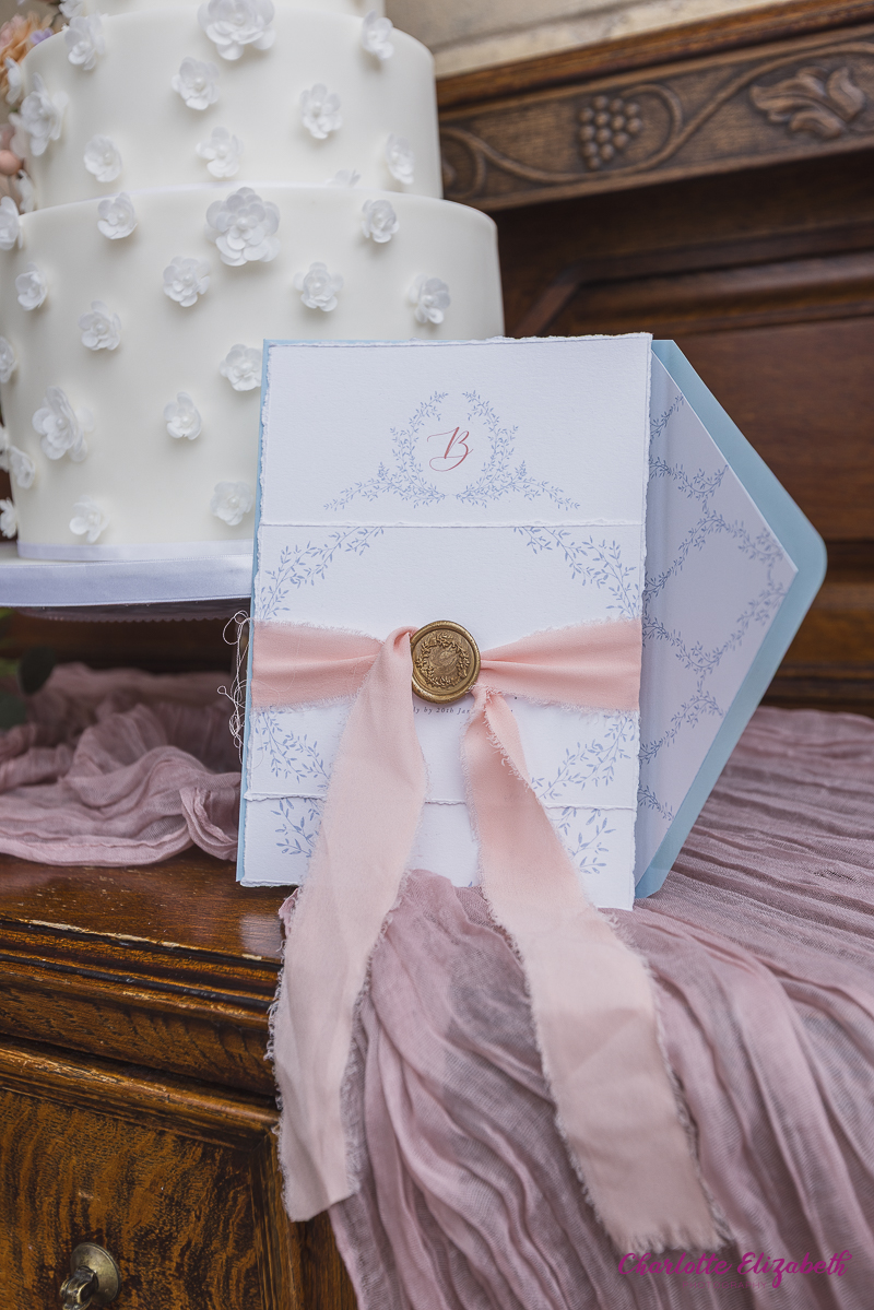 Bridgerton wedding stationery inspiration at Rogerthorpe Manor