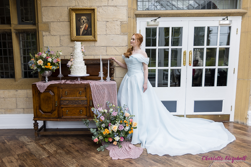 Bridgerton wedding dress inspiration at Rogerthorpe Manor