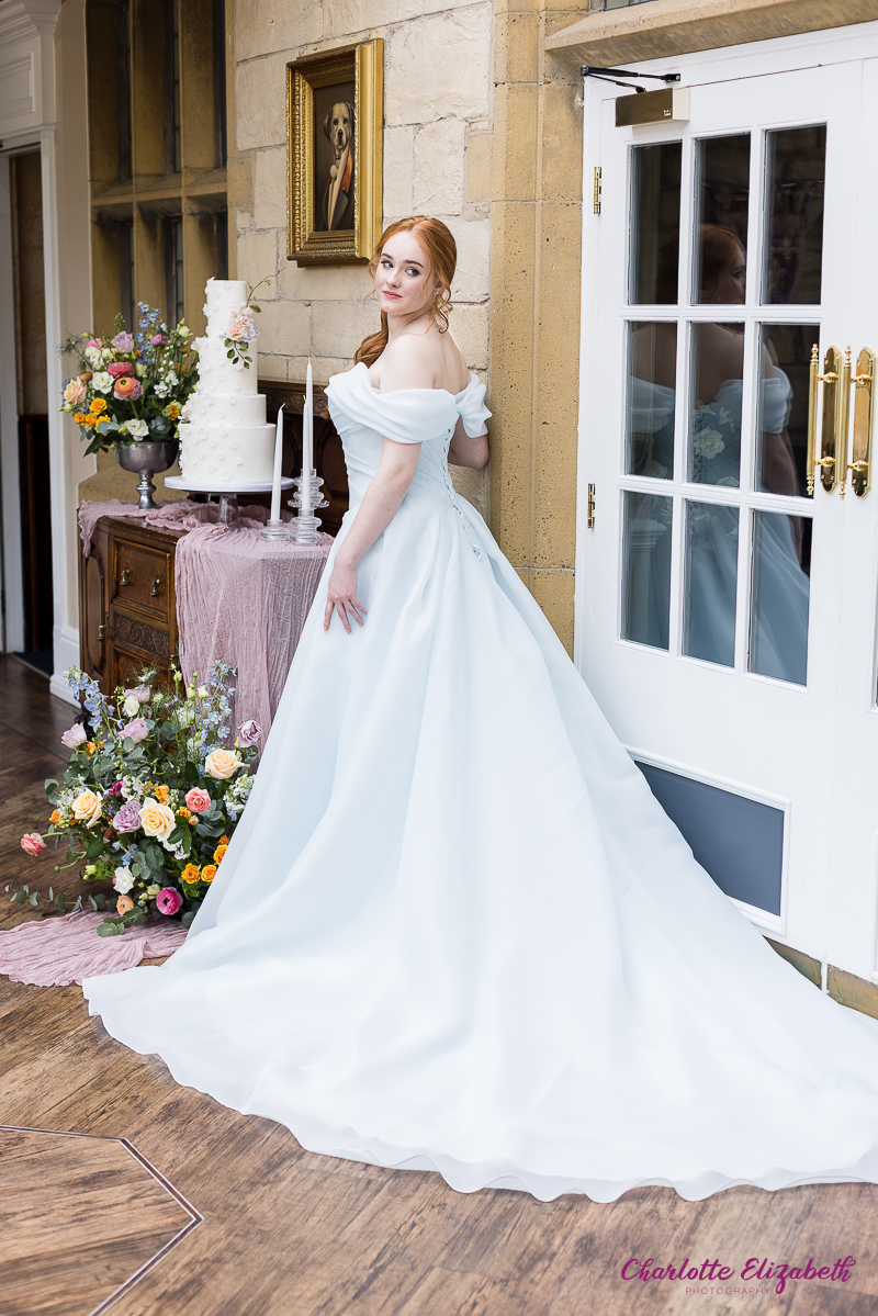 Bridgerton wedding dress inspiration at Rogerthorpe Manor